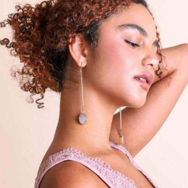 Gemstone Drop Earrings