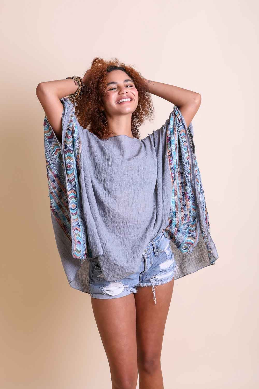 Modern Geometric Tunic Top