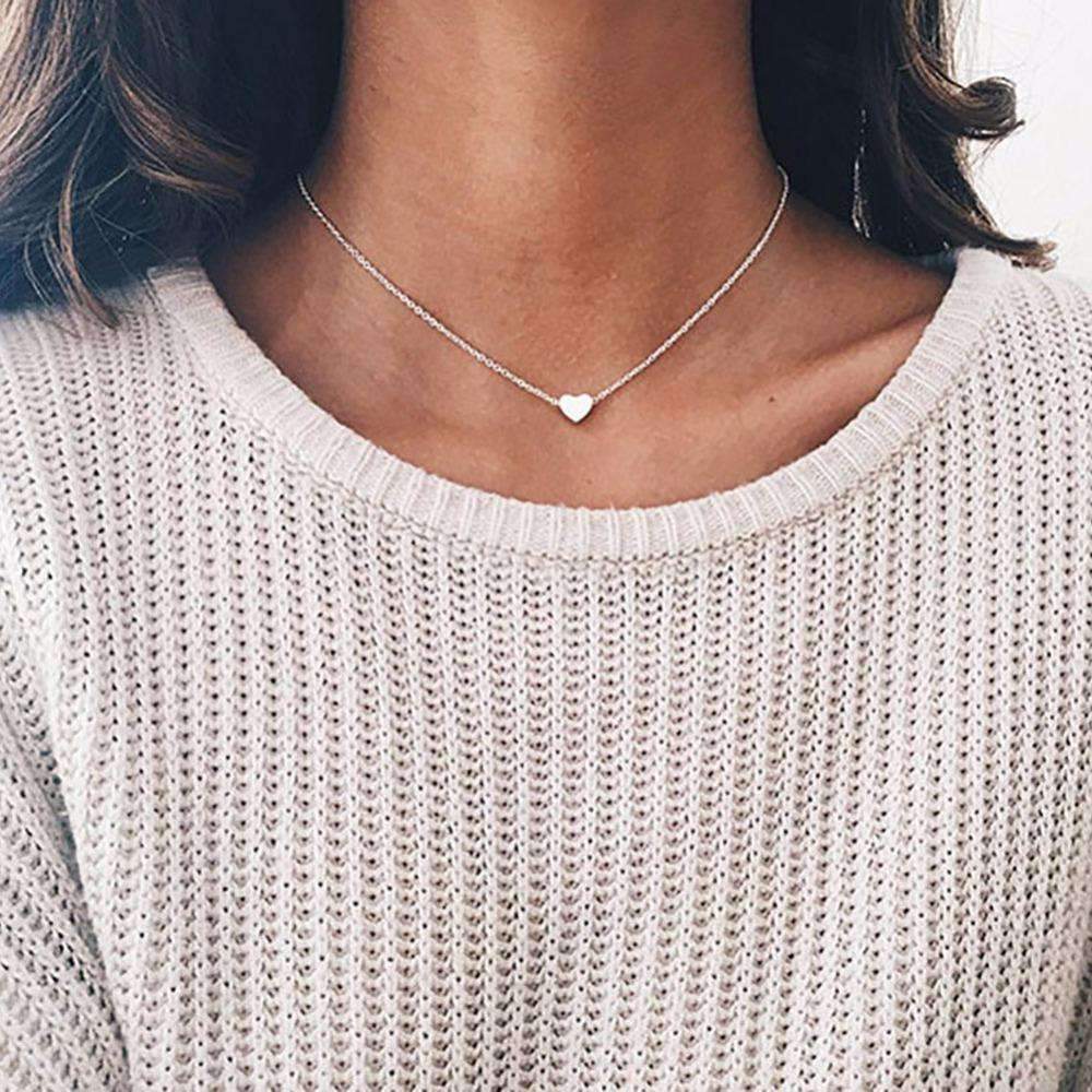 Collar de cadena de corazón