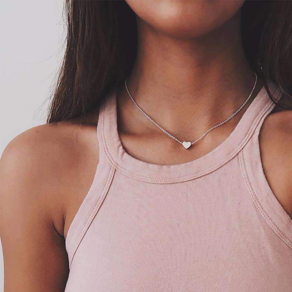 Collar de cadena de corazón