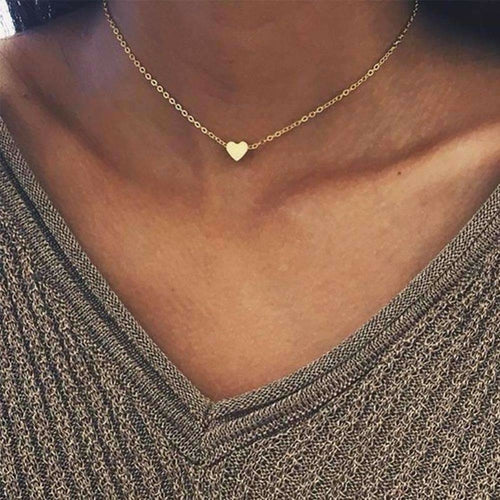 Collar de cadena de corazón