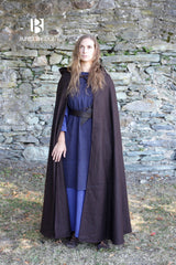 Wool Hooded Cloak Hibernus Brown