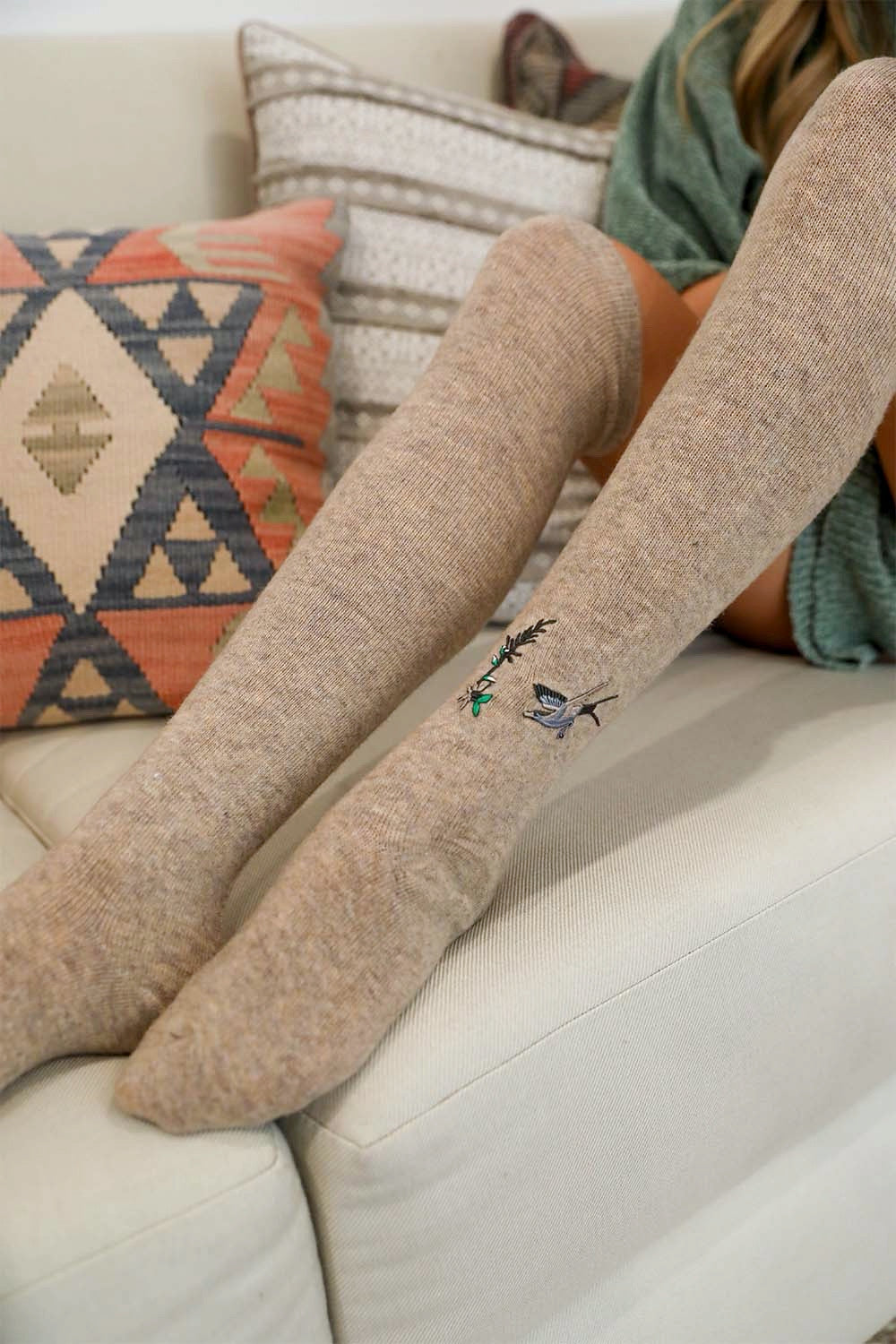 Chaussettes hautes colibri.