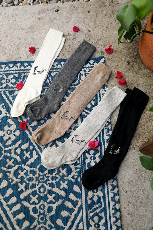 Hummingbird Knee High Socks.