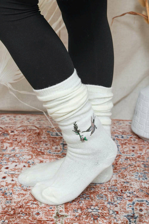 Chaussettes hautes colibri.
