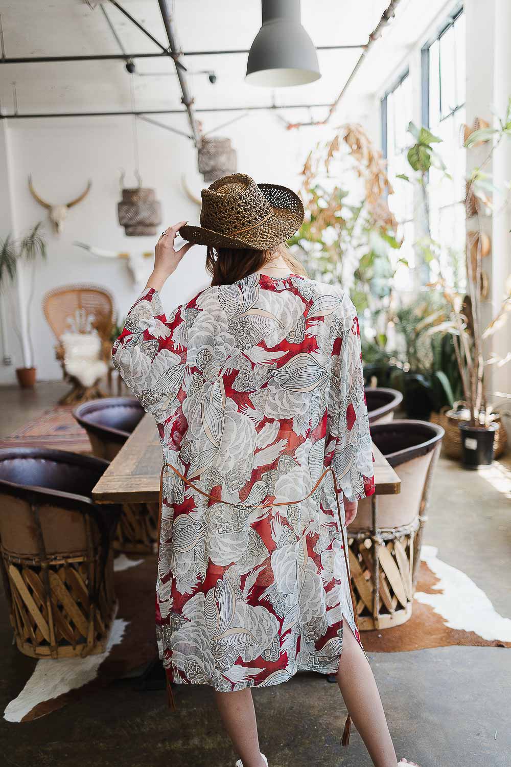 Retro Vacation Kimono