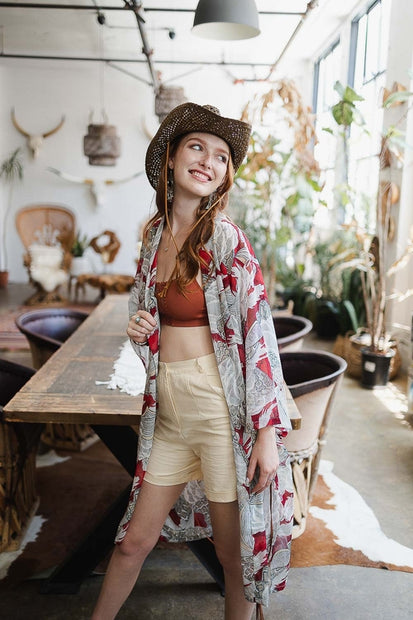 Retro Vacation Kimono