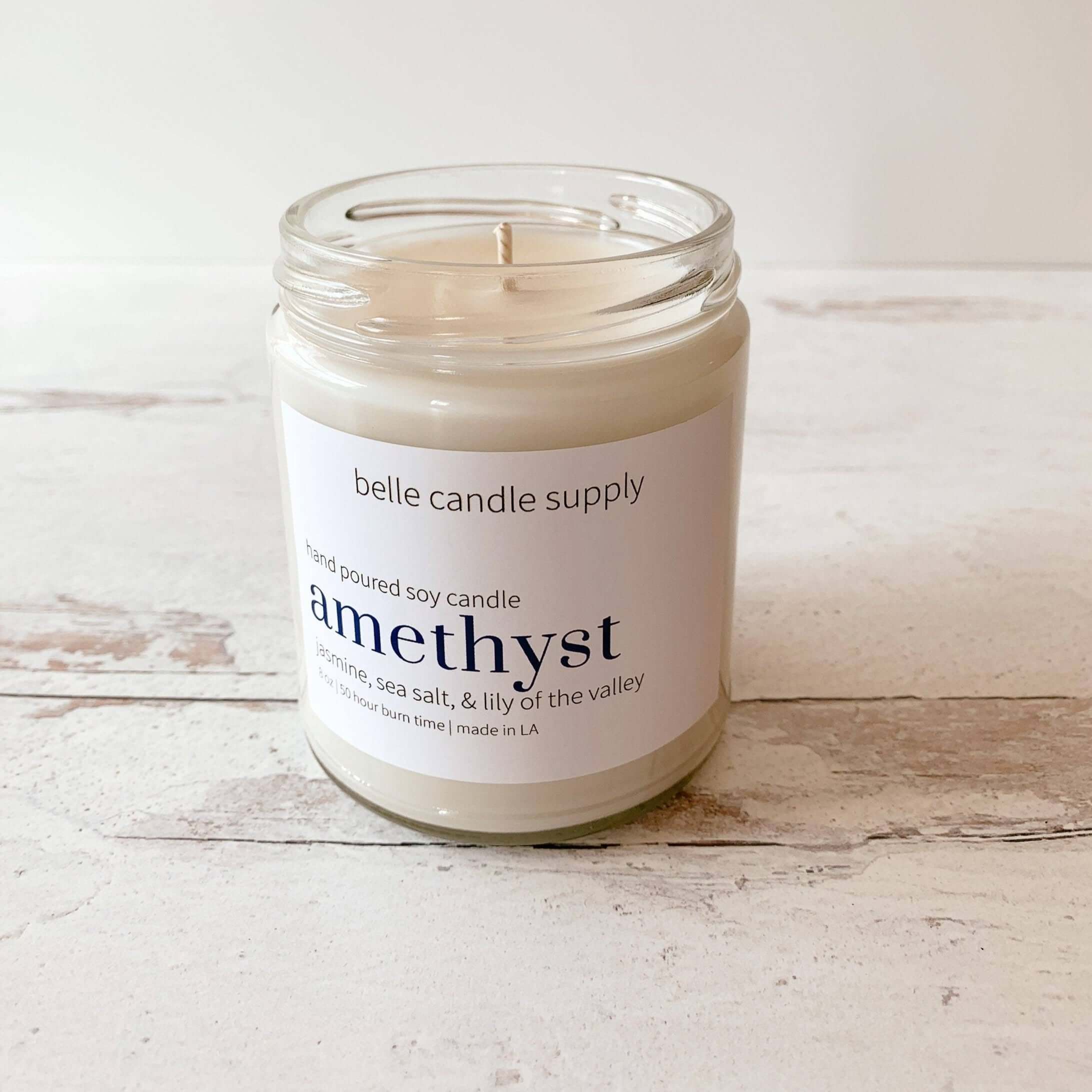 Purple Amethyst Scented Candle