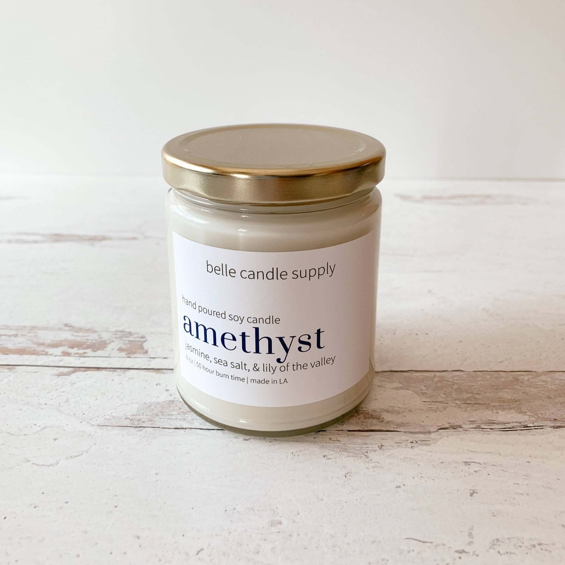 Purple Amethyst Scented Candle