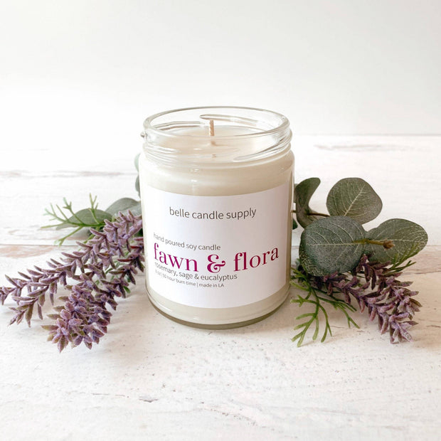 Botanical Fawn and Flora Candle