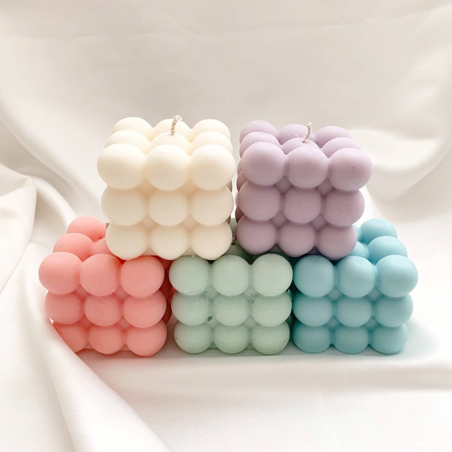Bubble Cube Candles.