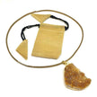 Natural stone pendant necklace gold chain Irregular crystal design