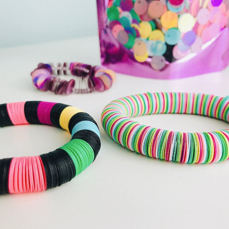 Pixperfect DIY Bracelet Kit – Sequin Stretch Bracelets, Funfetti Edition, 1500+ Pieces