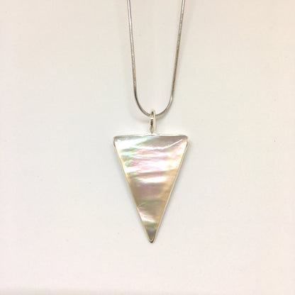 Silver Mother Of Pearl Necklaces.
