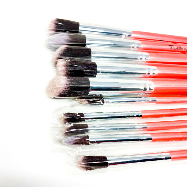 Professional Makeup Brush Set – 10-Piece Gold Handle Cosmetic Brushes for Foundation, Eyeshadow, Blending & Contour