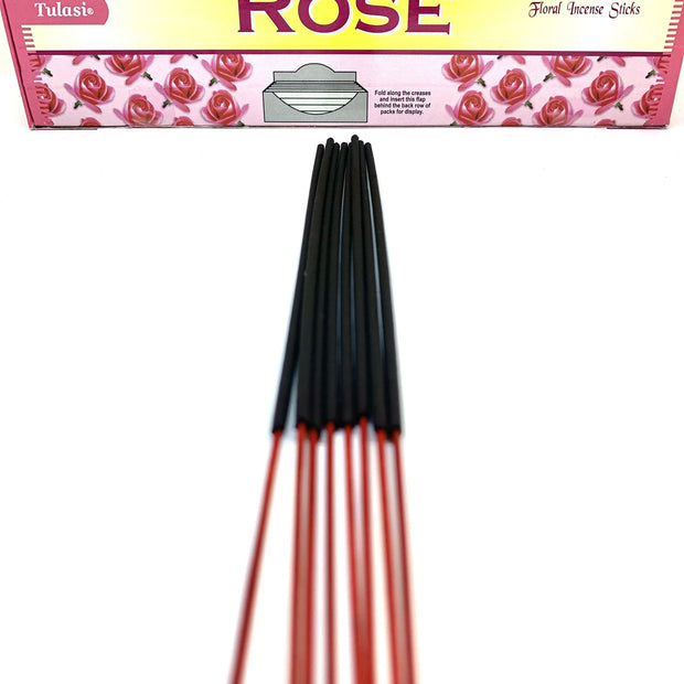 Varitas de incienso de rosa (paquete de 8 varillas).