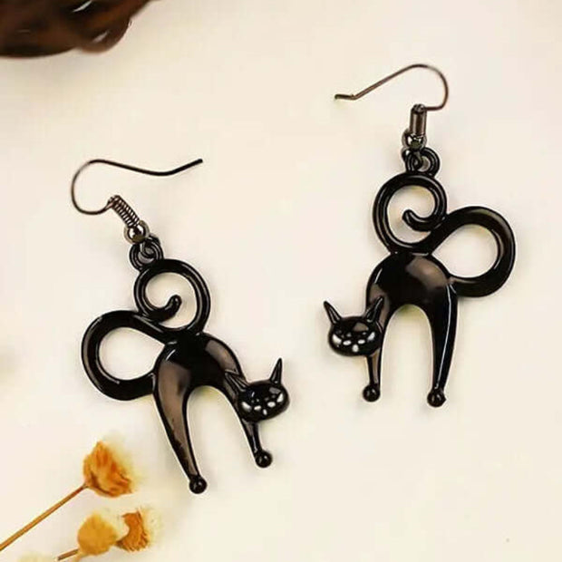 Halloween Black Cat Earring