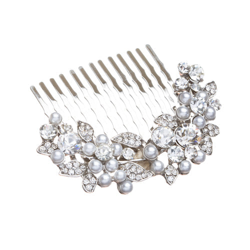 Bridal Crystal Pearl Hair Comb