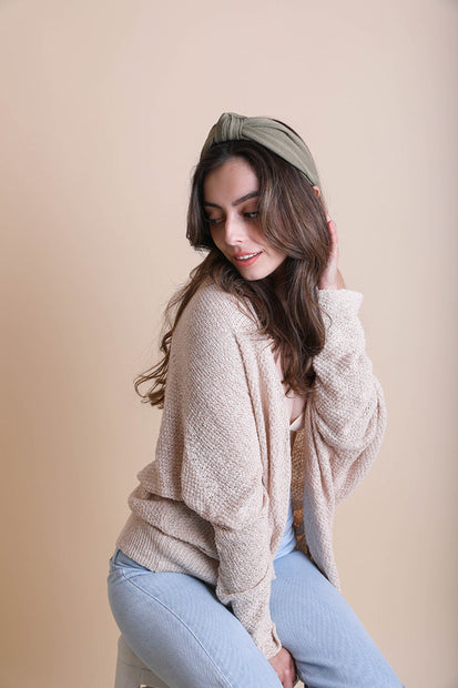 Striped Topknot Headband