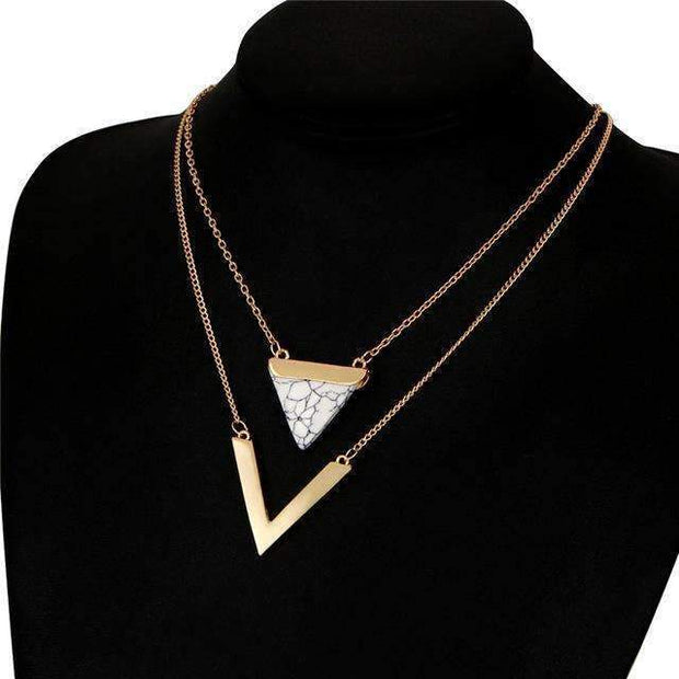 Chevron Layer Necklace