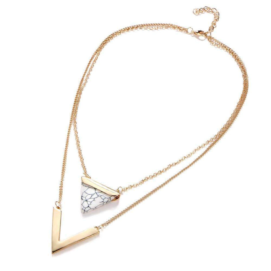 Chevron Layer Necklace