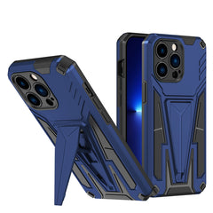 Funda rígida con soporte y protección de grado militar para iPhone 13 Pro Max (negro)