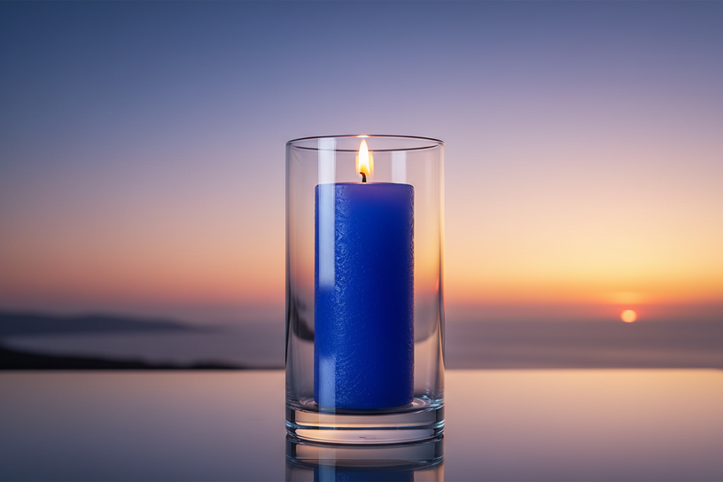 keep the backround, use only one candle in a beautiful clear candle container
