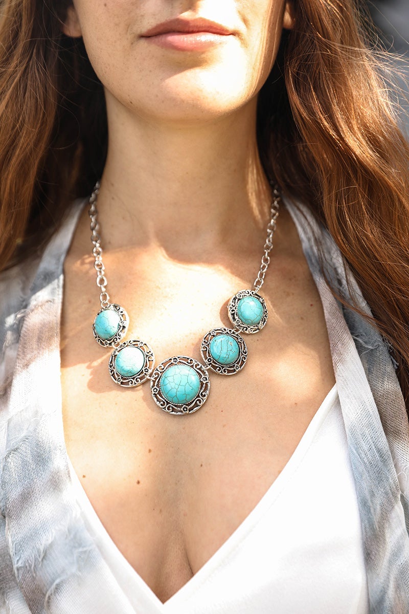 Hand-Cut Turquoise Necklace