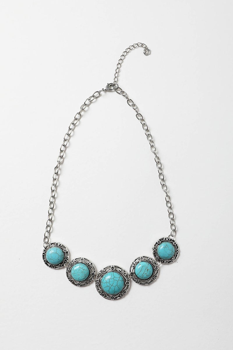 Hand-Cut Turquoise Necklace