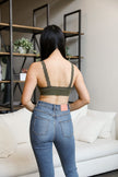 Bralette acolchado con ribete de encaje