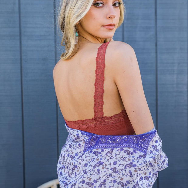 Lace Trim Padded Bralette