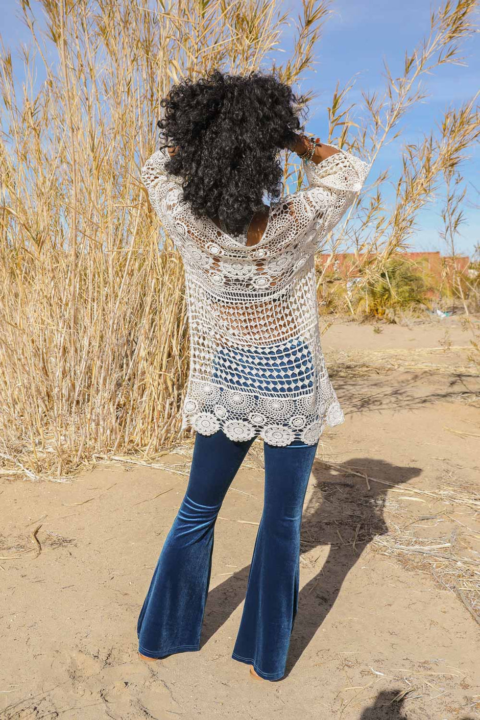 Túnicas de crochet con cordones.