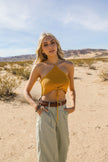 Bralette de encaje con cuello halter