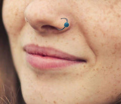 Lava Clip-On Nose Ring Blue