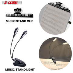 5Core Music Stand For Sheet Music Portable Tripod Adjustable Folding