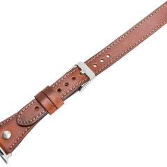 Leeds Double Tour Slim with Silver Bead Apple Watch Leather Straps