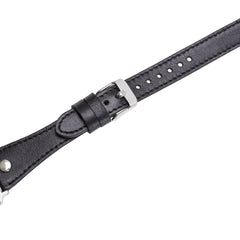 Leeds Double Tour Slim with Silver Bead Apple Watch Leather Straps