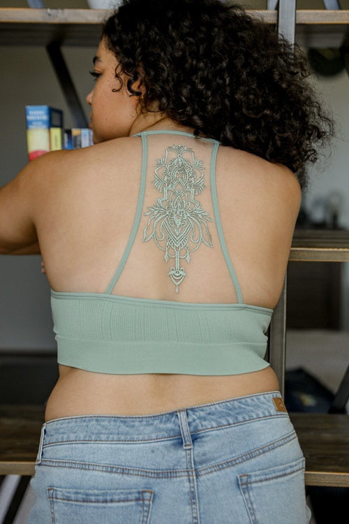 Tattoo Back Mesh Bralettes