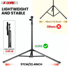 5Core Music Stand For Sheet Music Portable Tripod Adjustable Folding