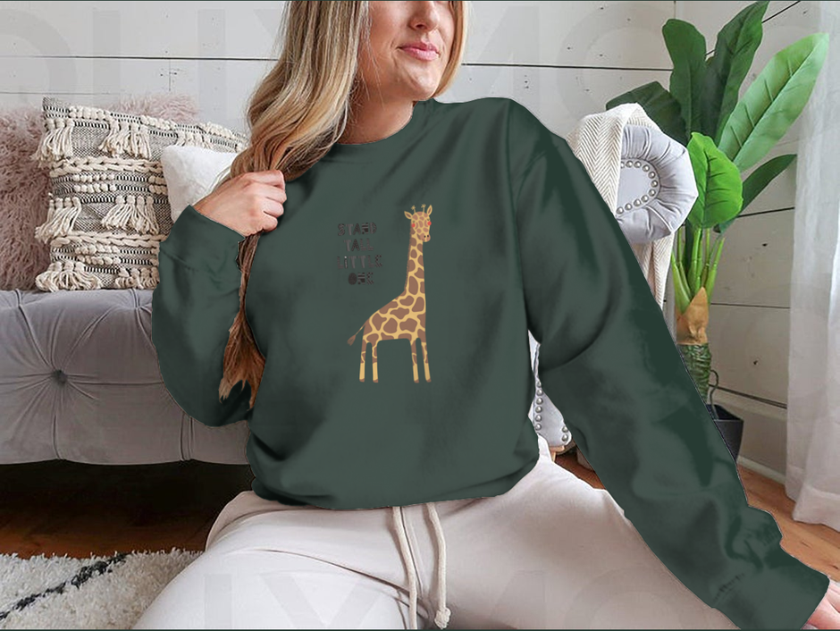 Sweater with Giraffe Design