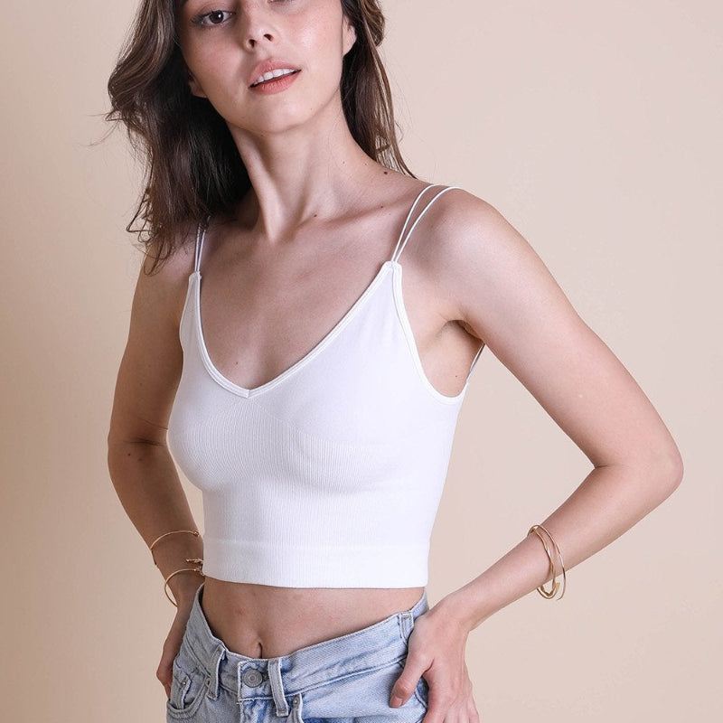 Women Ribbed Crop Tank Top Sleeveless Stretch Casual Wear