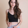 Women Ribbed Crop Tank Top Sleeveless Stretch Casual Wear