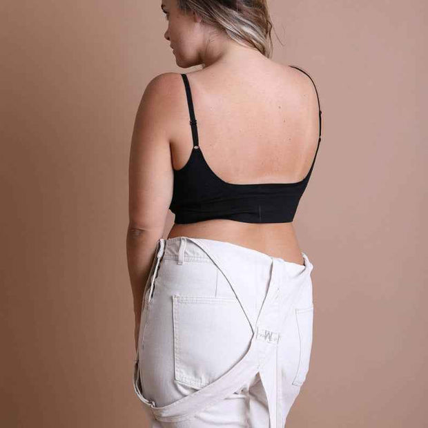 Women Solid Crop Tank Top Stretch Sleeveless Casual Wear