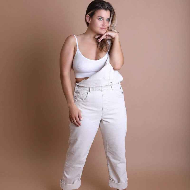 Women Solid Crop Tank Top Stretch Sleeveless Casual Wear