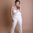 Women Solid Crop Tank Top Stretch Sleeveless Casual Wear