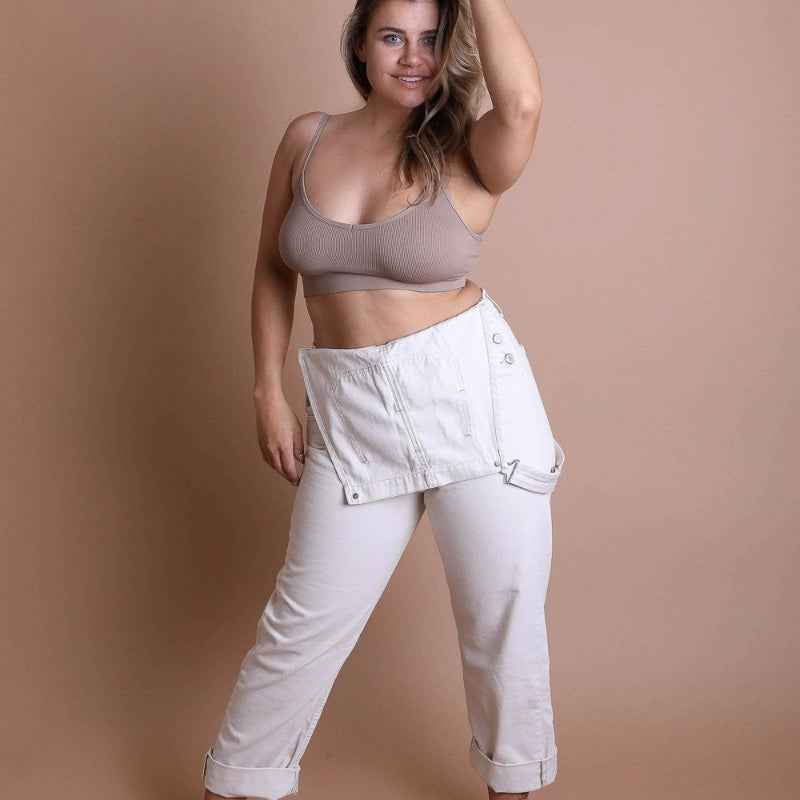 Women Solid Crop Tank Top Stretch Sleeveless Casual Wear