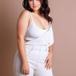 Women Solid Crop Tank Top Stretch Sleeveless Casual Wear
