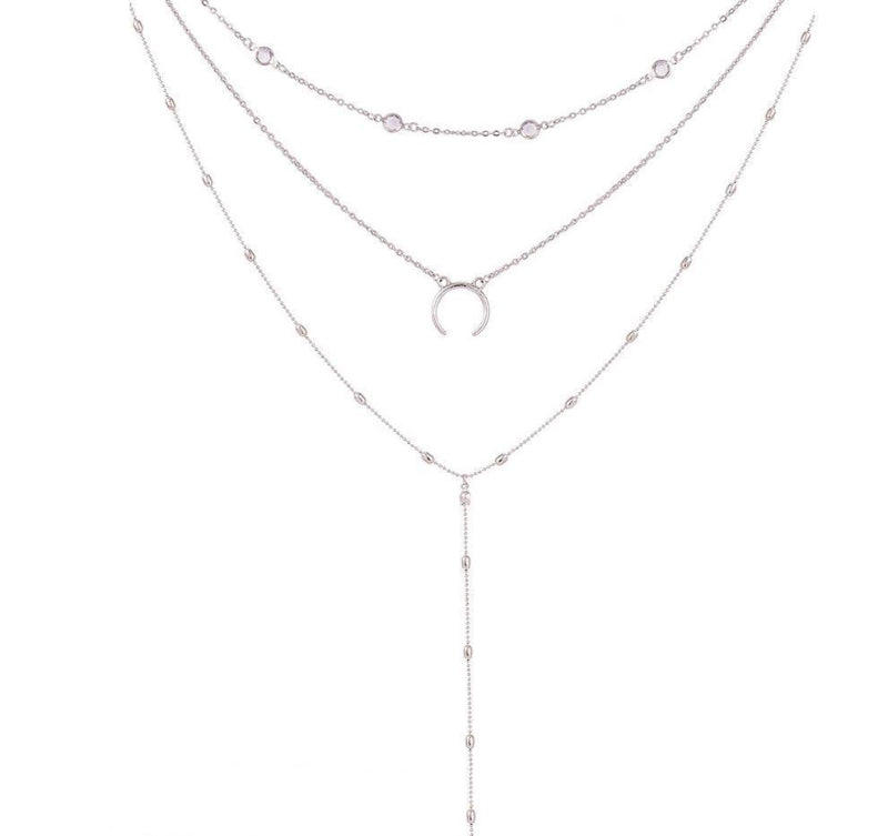Collier Lariat Fer à Cheval Lune