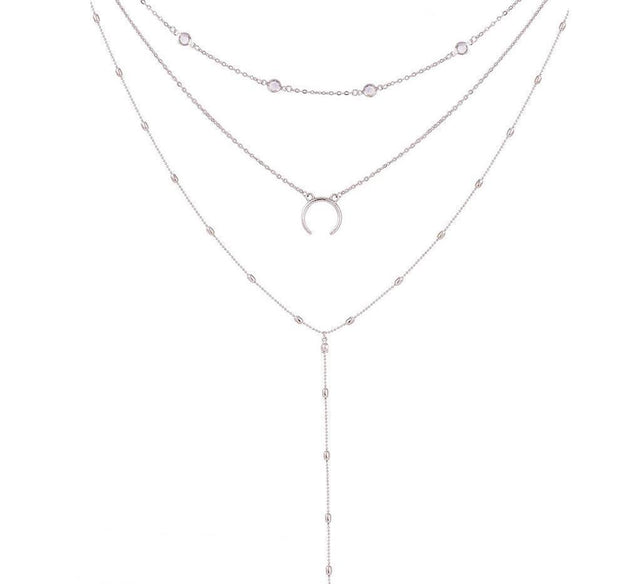 Collier Lariat Fer à Cheval Lune