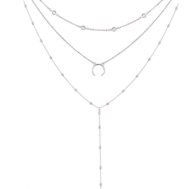 Collier Lariat Fer à Cheval Lune